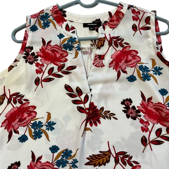 Premise - Womens Sleeveless Floral Top Sz MD - Picture 2 of 8
